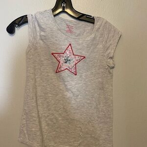 Isaac Mizrahi Gray and Red Star Tank Top